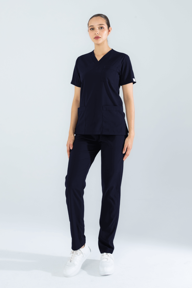 Violet Uniform Kadın Lacivert Myra Scrubs Takım