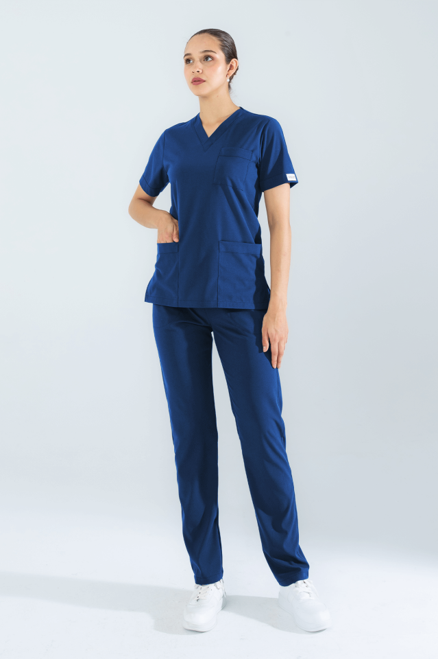 Violet Uniform Kadın Petrol Mavisi Myra Scrubs Takım