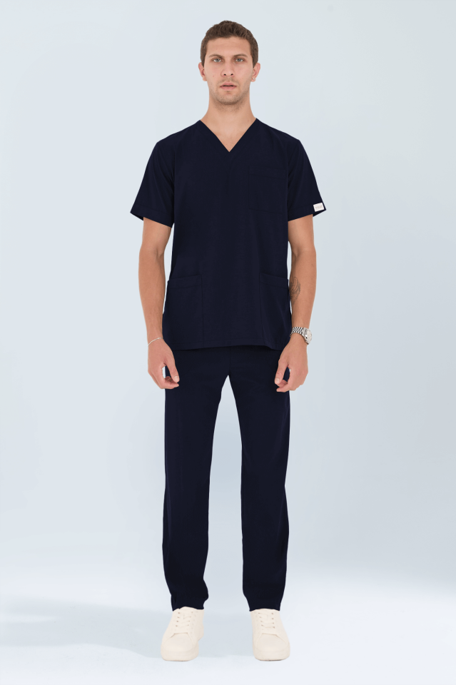 Violet Uniform Erkek Lacivert Myra Scrubs Takım